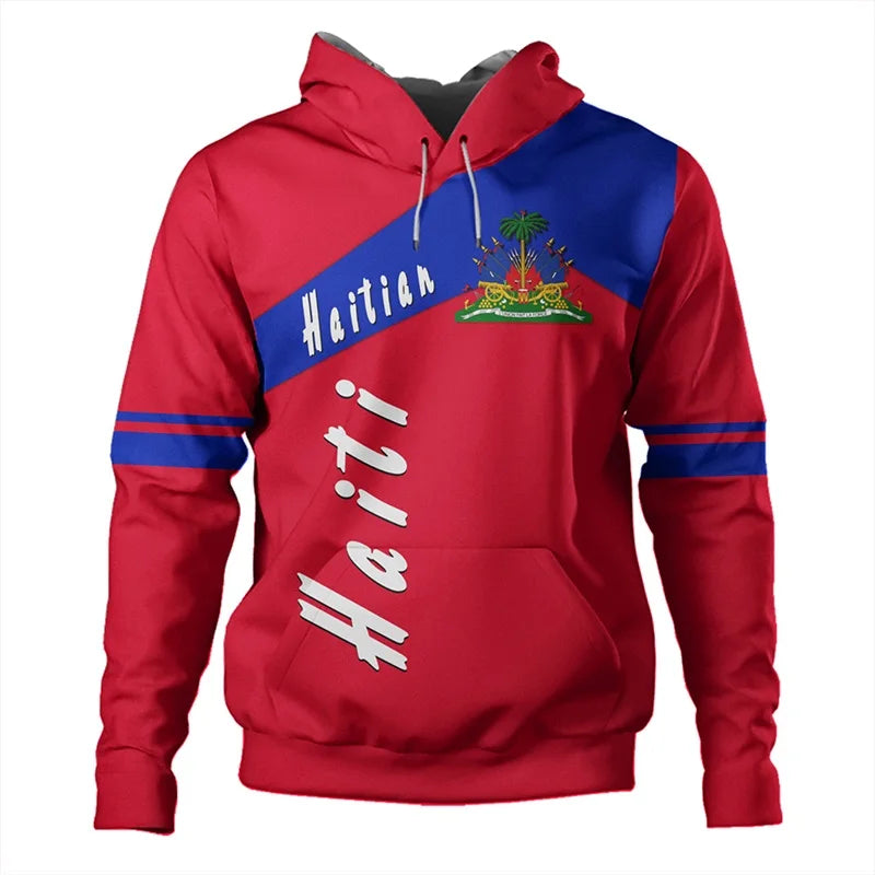 HMaillot Haiti Coupe du monde 2026 - Hoodie Drapeau Haiti