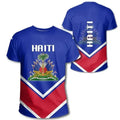 Maillot Haiti -  T-shirt Fans d'Haiti - Fierté Haiti Bleu et rouge