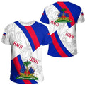 Maillot Haiti -  T-shirt Fans d'Haiti - Fierté Haiti Bleu et rouge