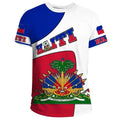 Maillot Haiti -  T-shirt Fans d'Haiti - Fierté Haiti Bleu et rouge