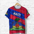 Maillot Haiti -  T-shirt Fans d'Haiti - Fierté Haiti Bleu et rouge